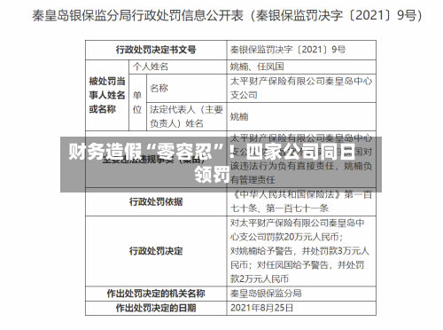 财务造假“零容忍”！四家公司同日领罚-第3张图片