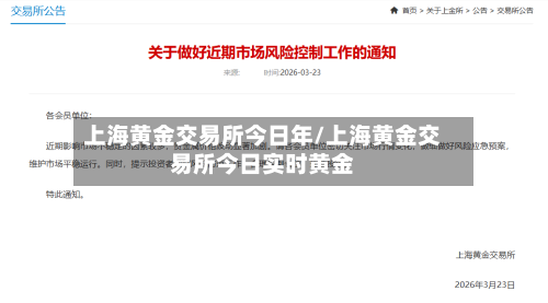 上海黄金交易所今日年/上海黄金交易所今日实时黄金-第1张图片