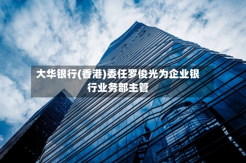 大华银行(香港)委任罗俊光为企业银行业务部主管-第2张图片