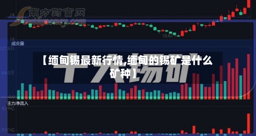 【缅甸锡最新行情,缅甸的锡矿是什么矿种】-第2张图片