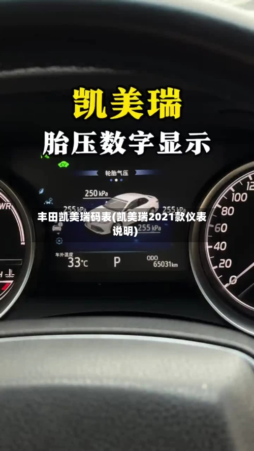 丰田凯美瑞码表(凯美瑞2021款仪表说明)-第2张图片