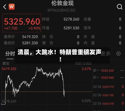 清晨，大跳水！特朗普重磅发声！-第2张图片