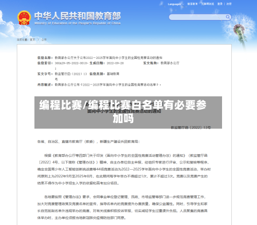 编程比赛/编程比赛白名单有必要参加吗-第1张图片
