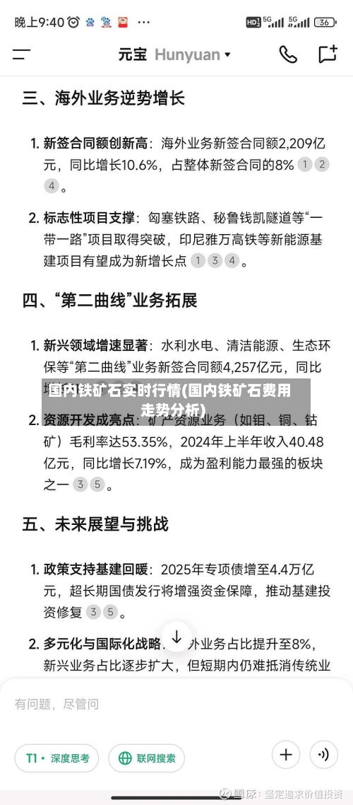 国内铁矿石实时行情(国内铁矿石费用走势分析)-第2张图片