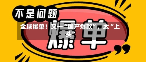 全球爆单！又一“国产爆款”	，太“上头”-第2张图片