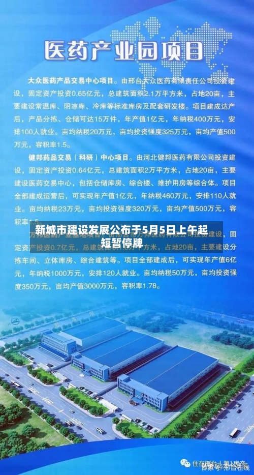 新城市建设发展公布于5月5日上午起短暂停牌-第1张图片