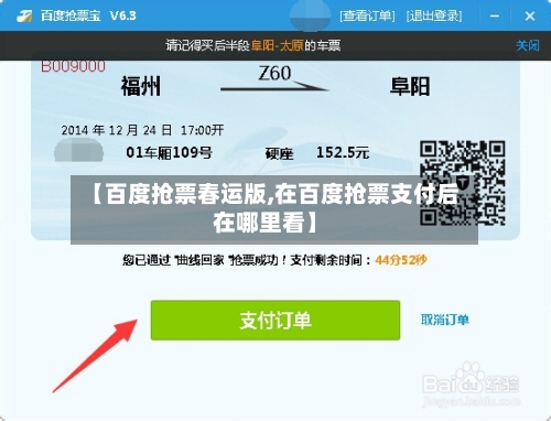 【百度抢票春运版,在百度抢票支付后在哪里看】-第2张图片
