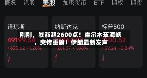 刚刚，暴涨超2600点！霍尔木兹海峡	，突传重磅！伊朗最新发声-第1张图片