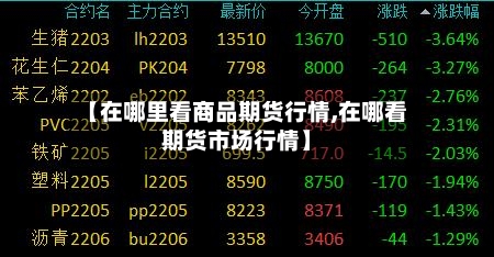 【在哪里看商品期货行情,在哪看期货市场行情】-第1张图片