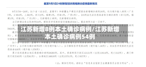 江苏新增8例本土确诊病例/江苏新增本土确诊病例54例-第2张图片