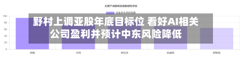 野村上调亚股年底目标位 看好AI相关公司盈利并预计中东风险降低-第1张图片