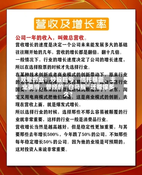 双鹭药业：炒股巨亏、信托暴雷	、主业萎缩	，曾经的“白马股”还能撑多久？-第1张图片
