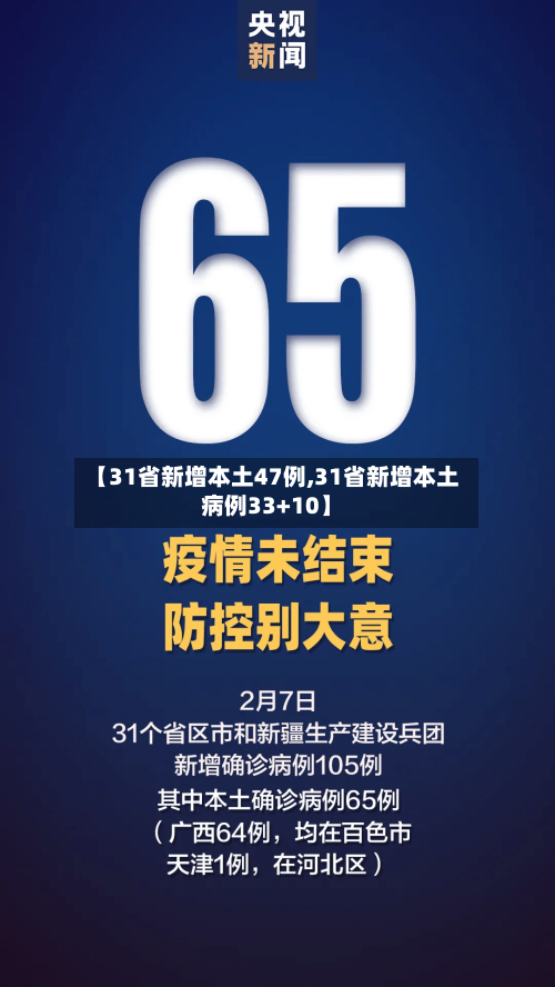 【31省新增本土47例,31省新增本土病例33+10】-第1张图片