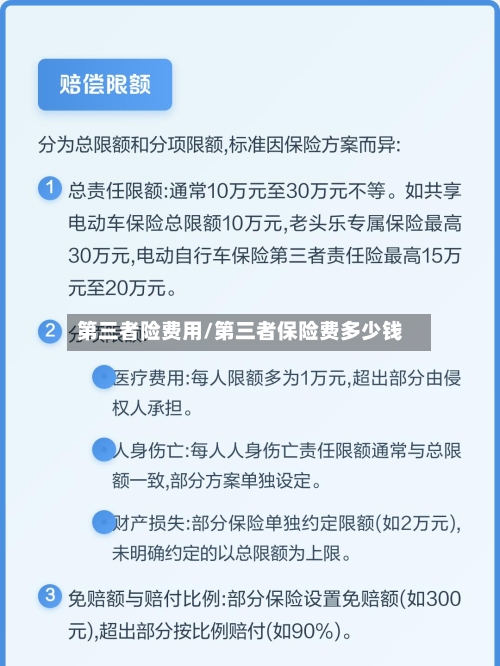 第三者险费用/第三者保险费多少钱-第2张图片