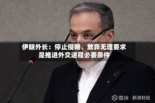 伊朗外长：停止侵略、放弃无理要求是推进外交进程必要条件-第1张图片