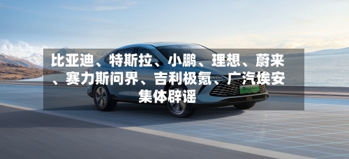 比亚迪	、特斯拉、小鹏、理想、蔚来	、赛力斯问界、吉利极氪、广汽埃安集体辟谣-第1张图片
