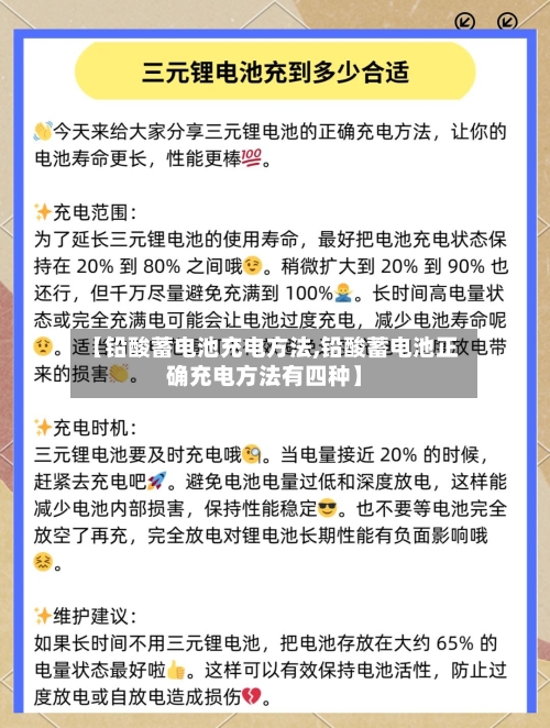 【铅酸蓄电池充电方法,铅酸蓄电池正确充电方法有四种】-第1张图片