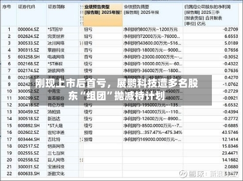 刚现上市后首亏，展鹏科技遭多名股东“组团	”抛减持计划-第1张图片