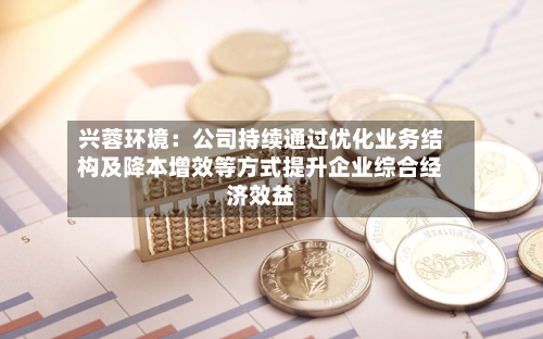 兴蓉环境：公司持续通过优化业务结构及降本增效等方式提升企业综合经济效益-第1张图片