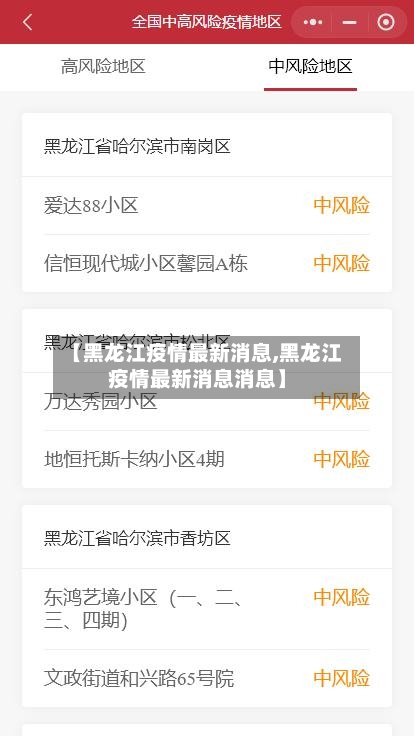 【黑龙江疫情最新消息,黑龙江疫情最新消息消息】-第3张图片