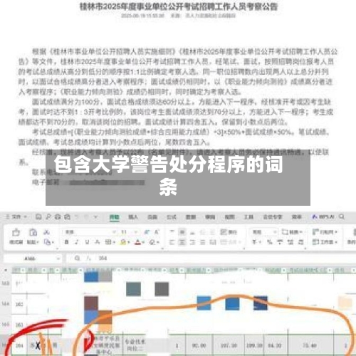 包含大学警告处分程序的词条-第1张图片