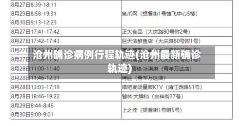 沧州确诊病例行程轨迹(沧州最新确诊轨迹)-第1张图片