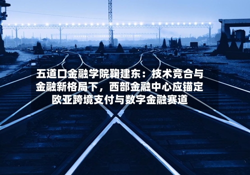 五道口金融学院鞠建东：技术竞合与金融新格局下	，西部金融中心应锚定欧亚跨境支付与数字金融赛道-第3张图片