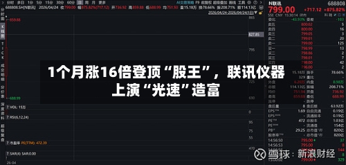 1个月涨16倍登顶“股王”，联讯仪器上演“光速”造富-第2张图片