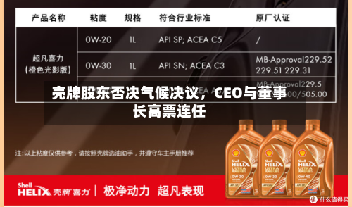 壳牌股东否决气候决议，CEO与董事长高票连任-第1张图片
