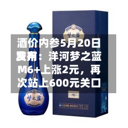 酒价内参5月20日费用发布：洋河梦之蓝M6+上涨2元，再次站上600元关口-第2张图片