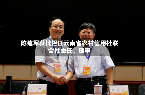 陈建军获批担任云南省农村信用社联合社主任、理事-第1张图片