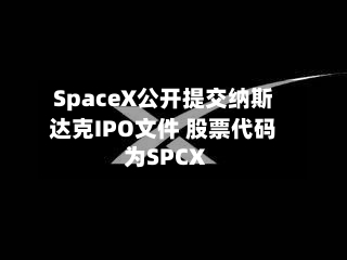 SpaceX公开提交纳斯达克IPO文件 股票代码为SPCX-第3张图片