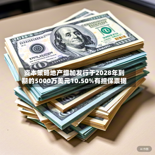 资本策略地产增加发行于2028年到期的5000万美元10.50%有担保票据-第3张图片