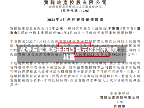 战争与能源冲击压顶 欧元区经济难承其重-第1张图片