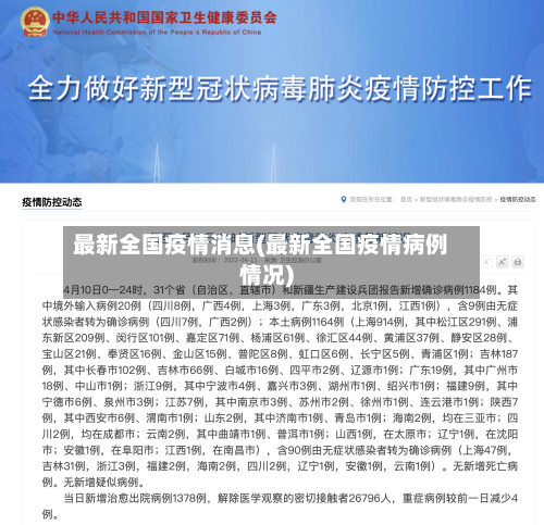 最新全国疫情消息(最新全国疫情病例情况)-第1张图片