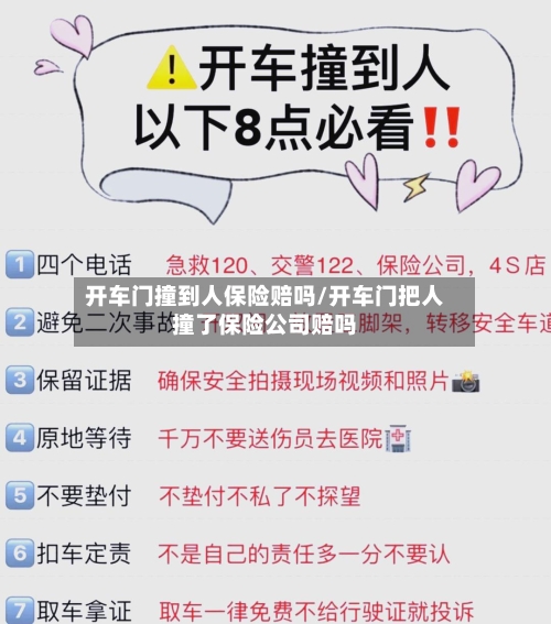 开车门撞到人保险赔吗/开车门把人撞了保险公司赔吗-第3张图片
