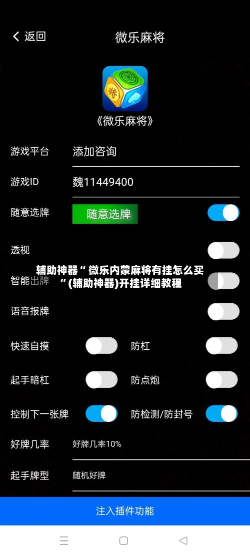 辅助神器“ 微乐内蒙麻将有挂怎么买 ”(辅助神器)开挂详细教程-第2张图片