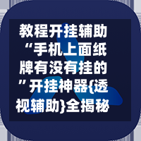 教程开挂辅助“手机上面纸牌有没有挂的”开挂神器{透视辅助}全揭秘-第2张图片