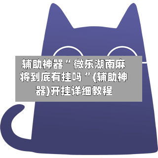 辅助神器“ 微乐湖南麻将到底有挂吗 ”(辅助神器)开挂详细教程-第3张图片