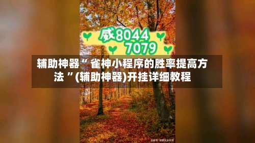 辅助神器“ 雀神小程序的胜率提高方法 ”(辅助神器)开挂详细教程-第3张图片